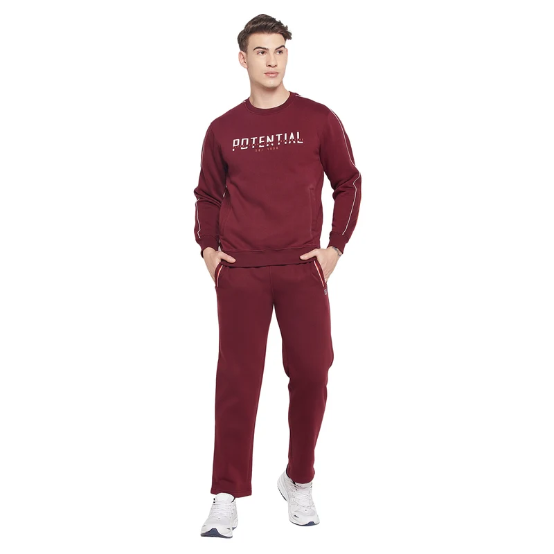 Duke Urban Men Solid Track-Suit (LF3715) Wine / XL / Solid