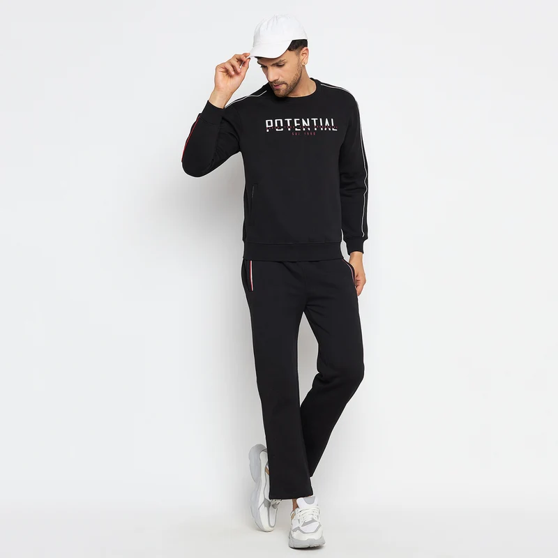 Duke Urban Men Solid Track-Suit (LF3715) Black / M / Solid