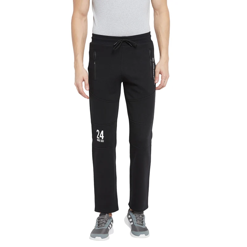 Duke Stardust Men Solid Track-Pant (LF5570) L / Black / Solid