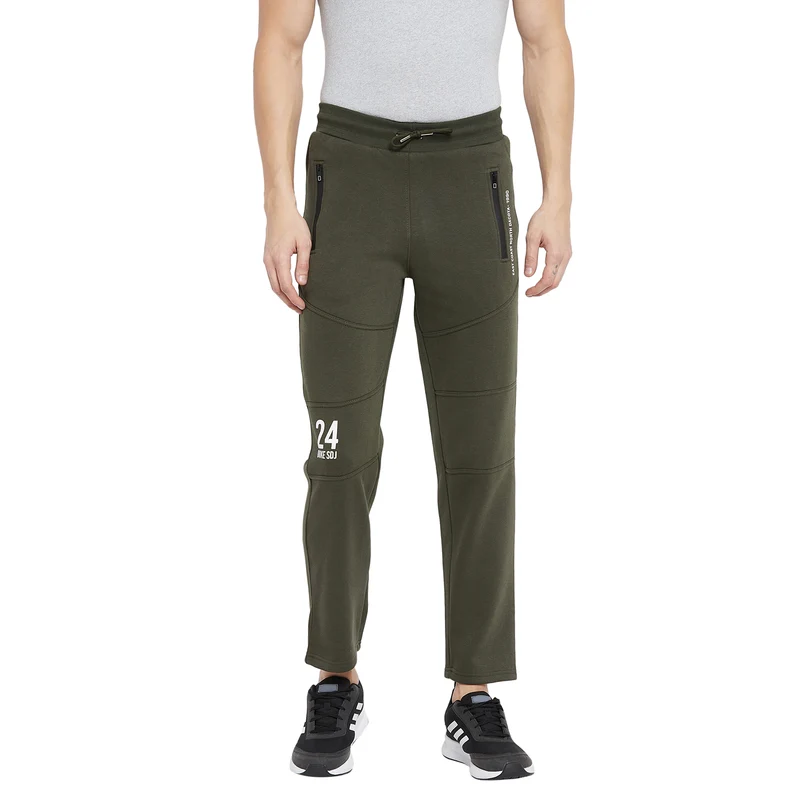 Duke Stardust Men Solid Track-Pant (LF5570) M / Olivine / Solid