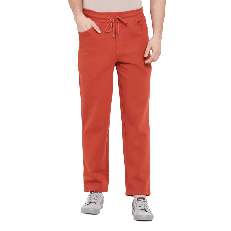 Duke Stardust Men Regular Track-Pant (LF5574) Rust / M / Solid