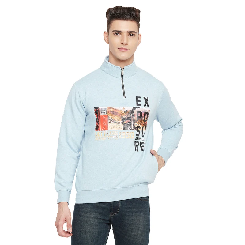 Duke Urban Men Hooded Neck Sweatshirt (LF3808) Cloud / M / Printed