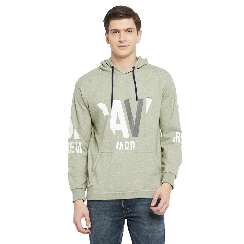 Duke Stardust Men Hooded Sweatshirt (LF3817) XXL / Fungus Green / Printed
