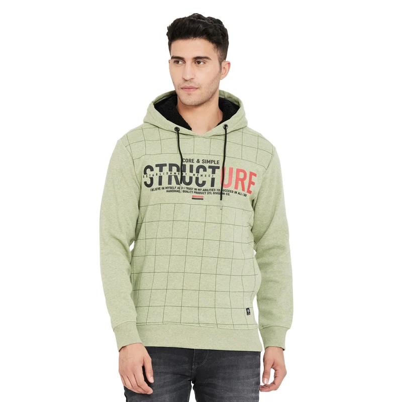 Duke Urban Men Hooded Sweatshirt (LF3822) Fungus Green / XL / Printed