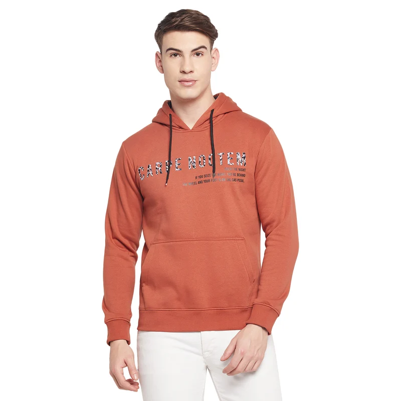 Duke Urban Men Hooded Neck Sweatshirt (LF3825) D.Rust / XXL / Printed