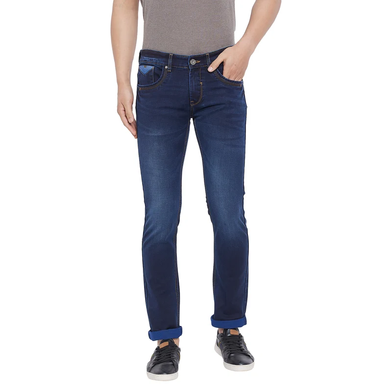 Duke Stardust Men Stretchable Slim Fit Jeans (SDD5107) 30 / D.Blue / Washed