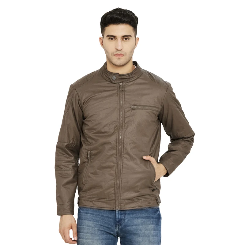 Duke Urban Men Full Sleeve Zipper Jacket (WSDZ921) Mouse / L / Solid