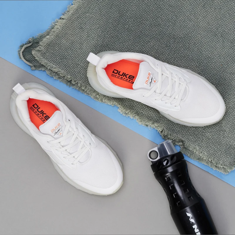 Duke Men Sports Shoes (FWOL1373) White / UK 6 / Solid