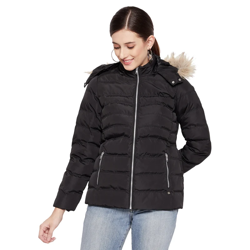 Duke Urban Women Full Sleeve Jacket (SDZ6709) Black / XL / Solid