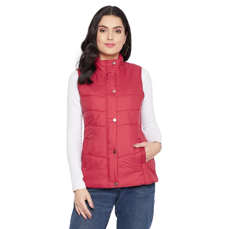 Duke Urban Women Sleeveless Jacket (SDZ6719) 2XL / Red / Solid