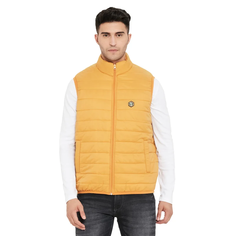 Duke Urban Men Sleeveless Jacket (WSDZ835) S / Mustard / Solid