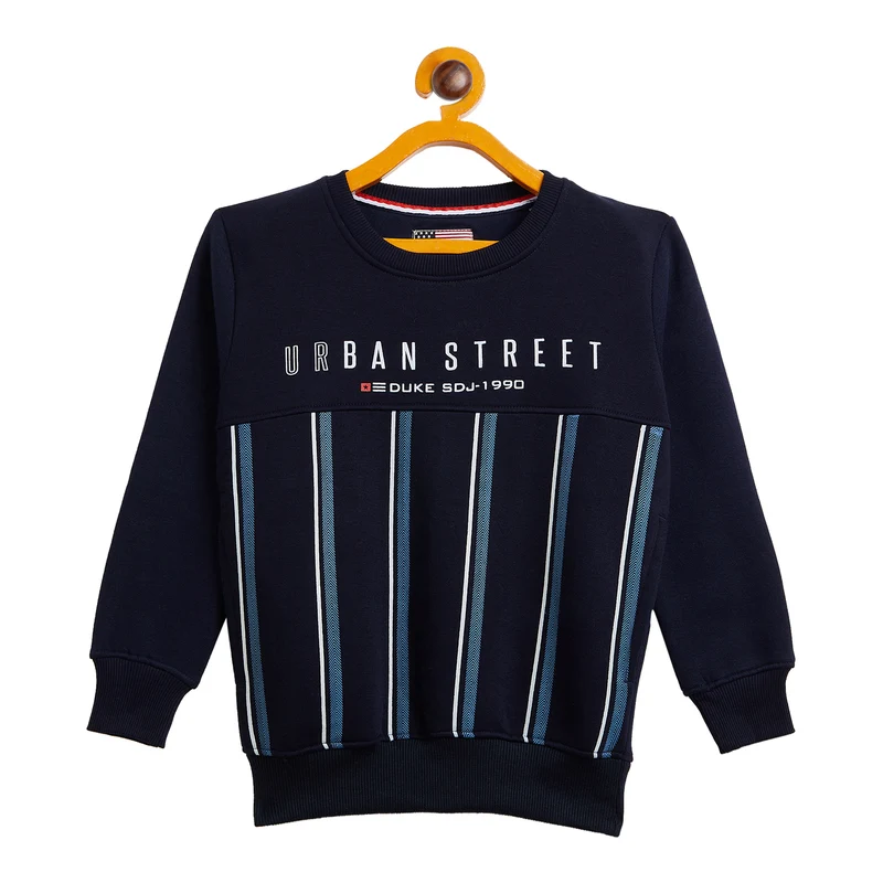 Duke Urban Boys Round Neck Sweatshirt (LF223) Rust / 28 / Printed