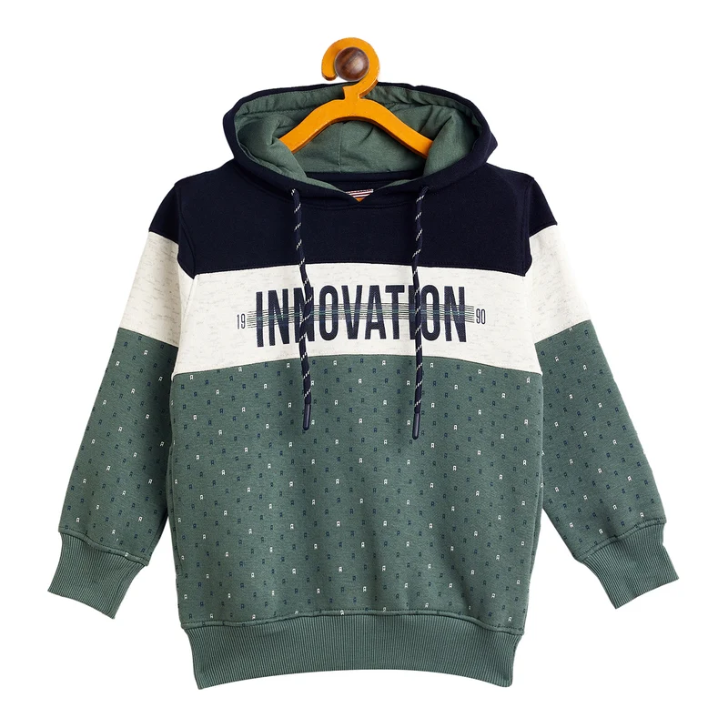 Duke Urban Boys Hooded Sweatshirt (LF229) Navy / 32 / Color Block