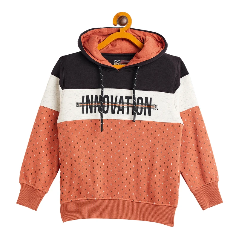 Duke Urban Boys Hooded Sweatshirt (LF229) Charcoal / 26 / Color Block