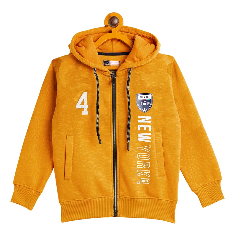 Duke Urban Boys Hooded Sweatshirt (LF237) Mustard / 34 / Printed