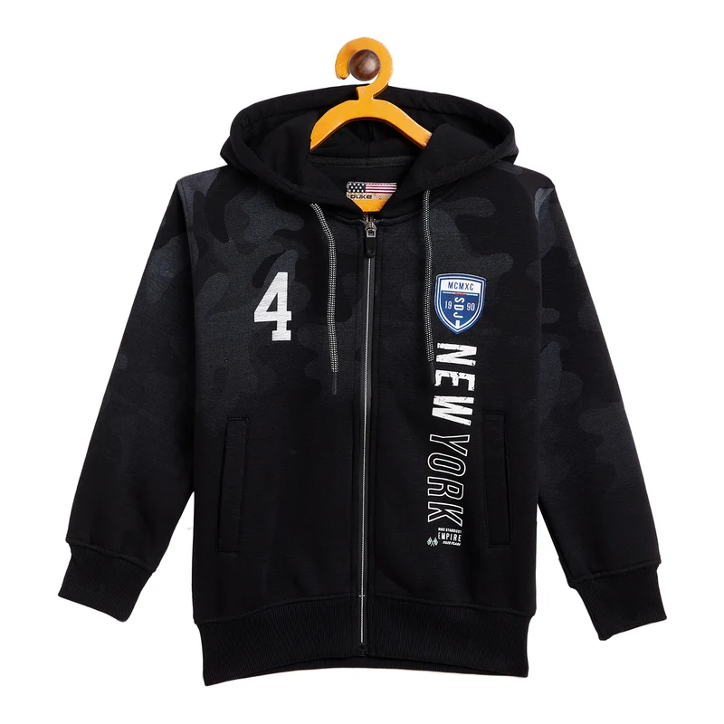 Duke Urban Boys Hooded Sweatshirt (LF237) Black / 28 / Printed