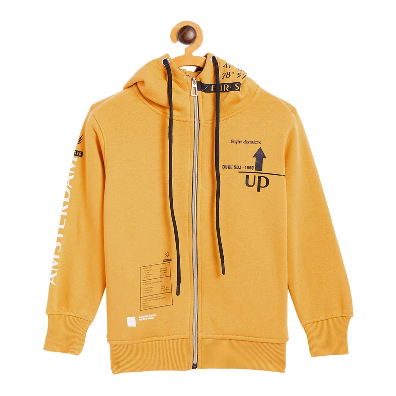 Duke Urban Boys Hooded Sweatshirt (LF248) Mustard / 30 / Printed