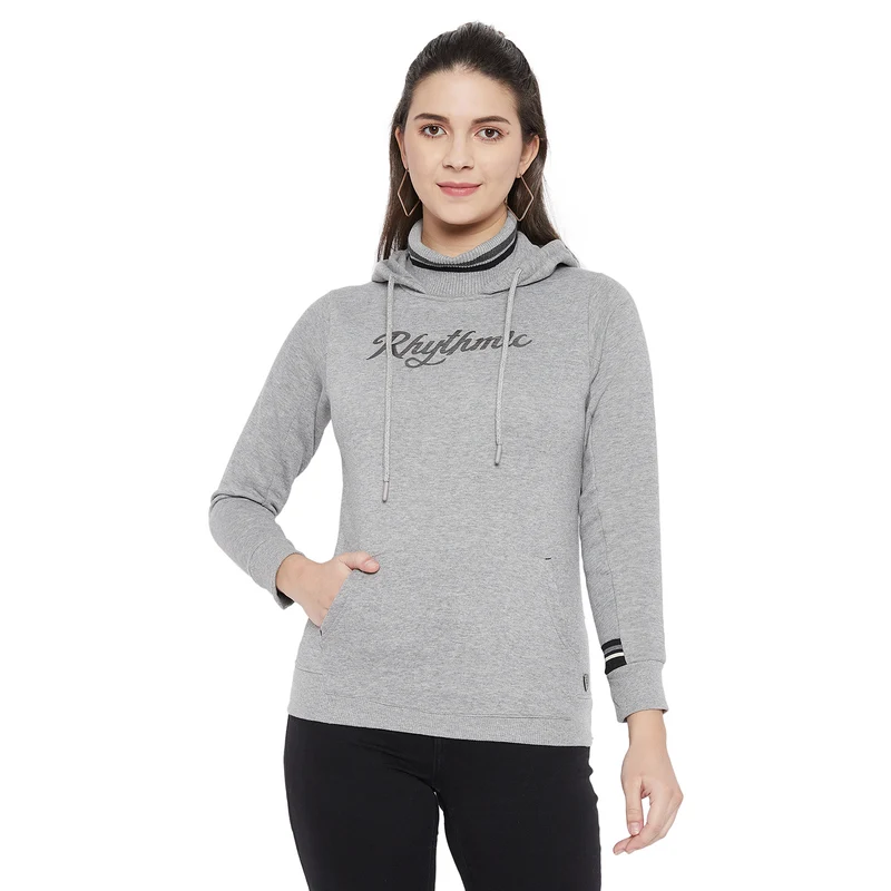 Duke Urban Women Hooded Sweatshirt (LFX735) XL / M.Grey Melange / Solid