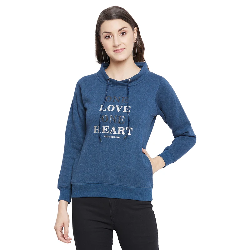 Duke Urban Women Round Neck Sweatshirt (LFX753) Petrol Mix / XXL / Solid