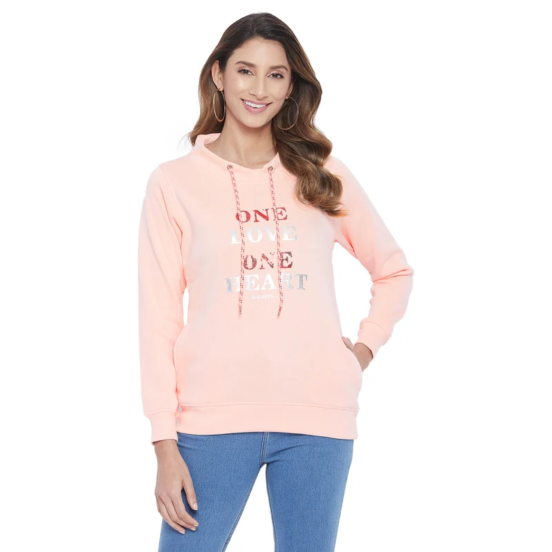 Duke Urban Women Round Neck Sweatshirt (LFX753) Chalk Pink / L / Solid