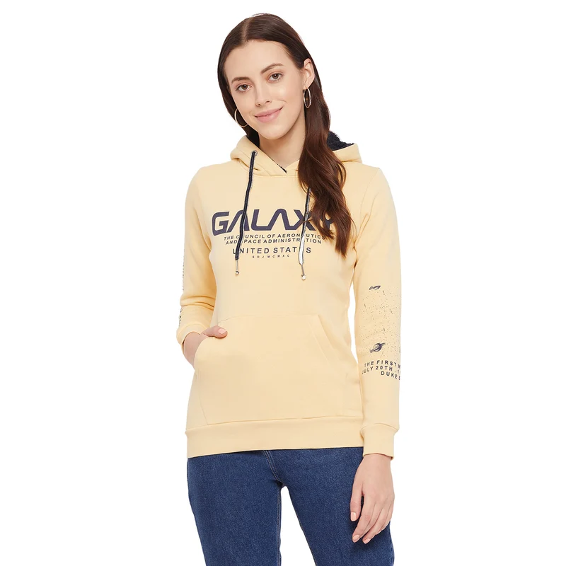 Duke Urban Women Hooded Sweatshirt (LFX771) Butter / XL / Solid