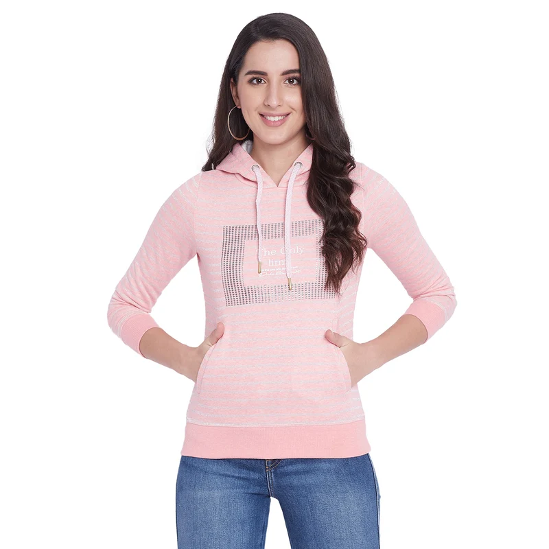 Duke Urban Women Hooded Sweatshirt (LFX774) XXL / Pink Mix / Striped