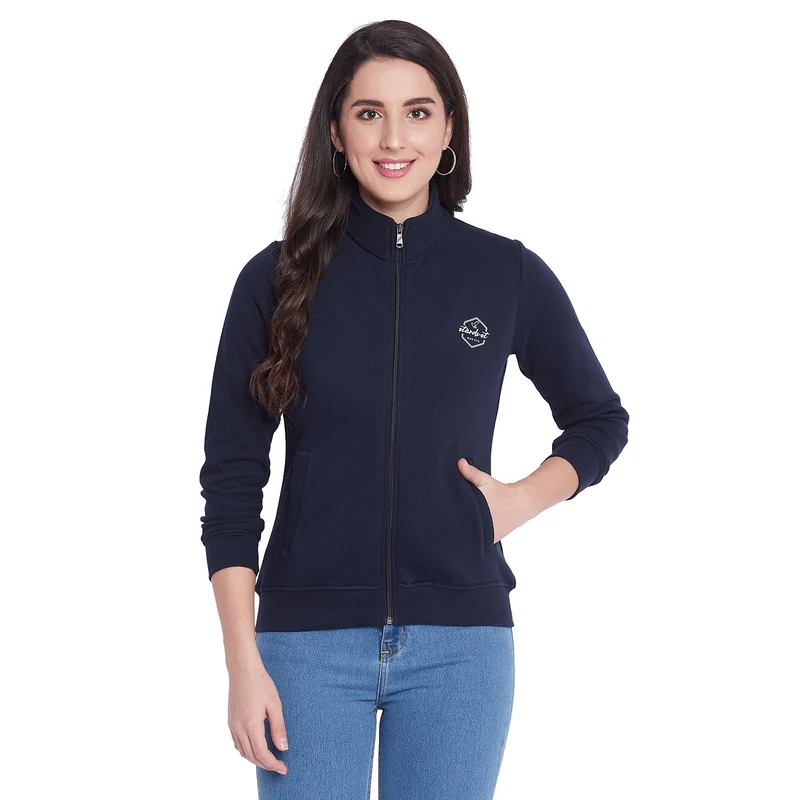 Duke Urban Women Full Zip Sweatshirt (LFX786) XXL / Navy / Solid