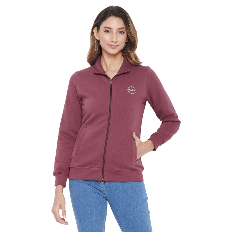Duke Urban Women Full Zip Sweatshirt (LFX786) S / Wild Rose / Solid