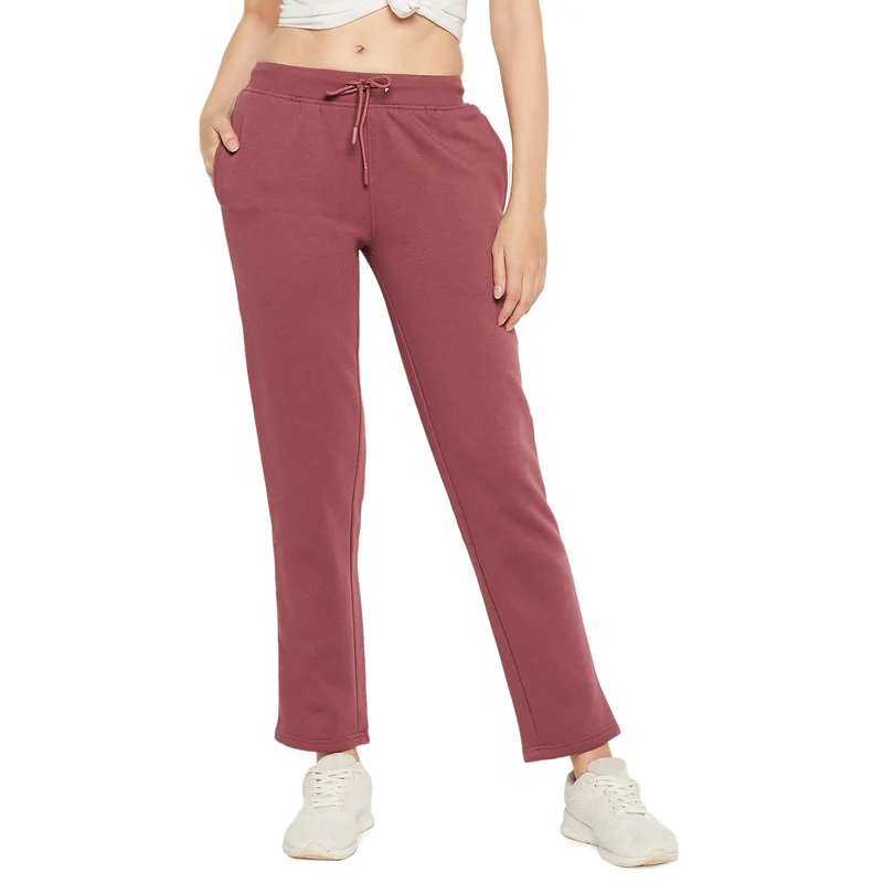 Duke Urban Women Solid Track-Pant (LFX5501) Dusty Rose / S / Solid