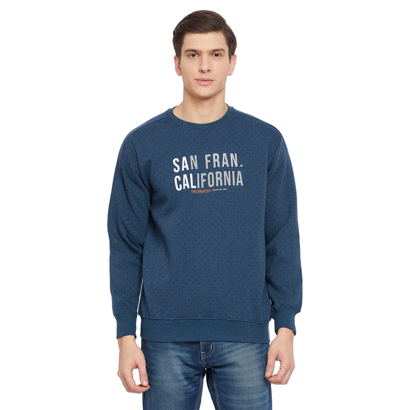 Duke Urban Mens Sweat Shirt (LF3819) Petrol Mix / L / Printed