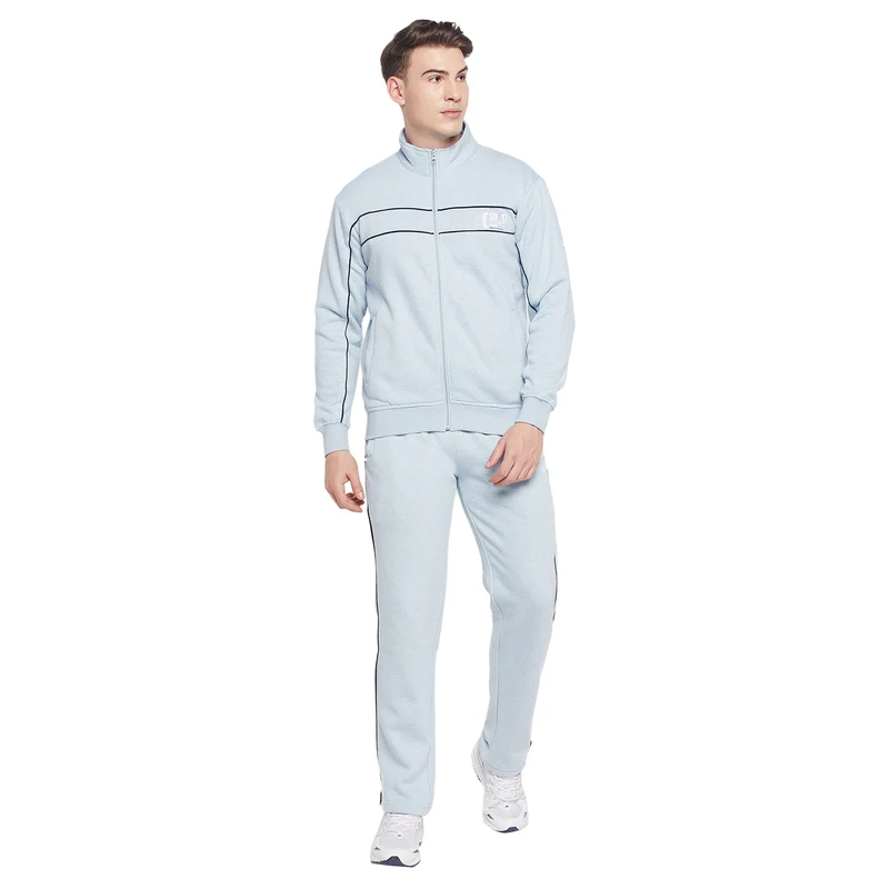 Duke Urban Men Zipper Regular Track Suit (LF3717) Ice Blue / L / Solid