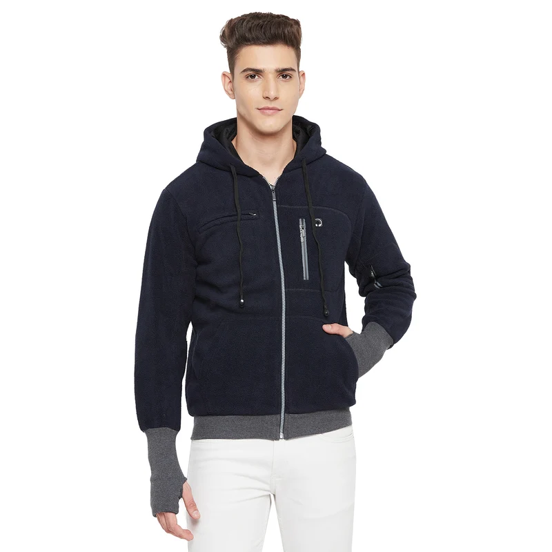 Duke Urban Men Hooded Neck Sweatshirt (LF3883) D.Navy / XXL / Solid