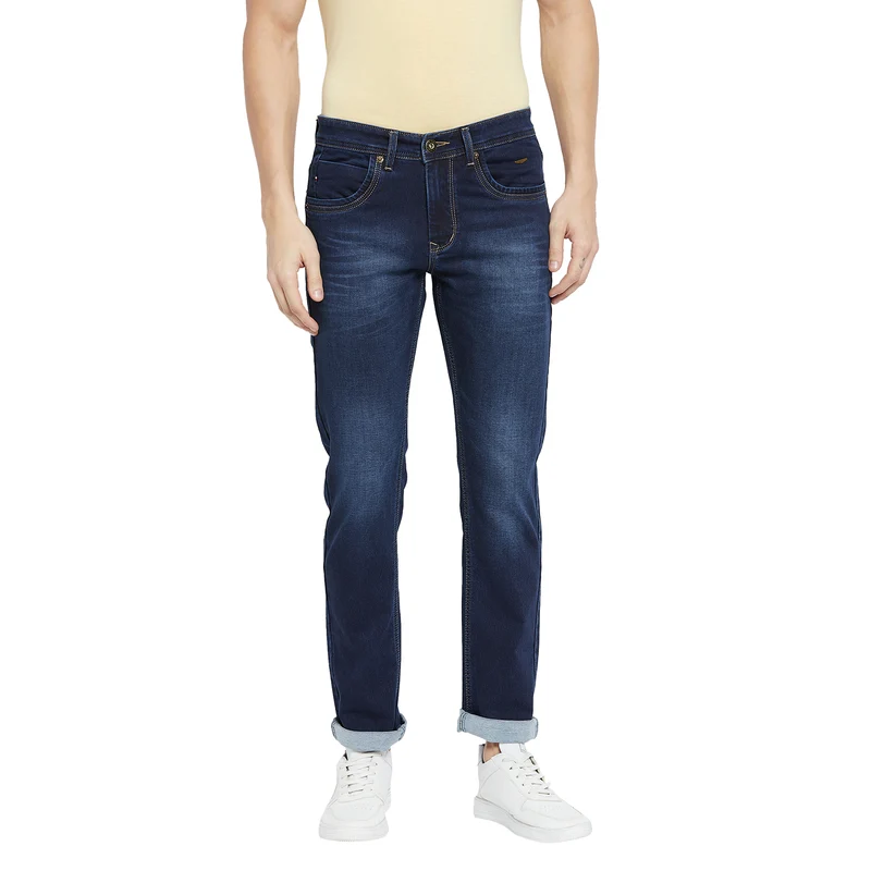 Duke Stardust Men Slim Fit Jeans (SDD5156) 38 / D.Blue / Washed