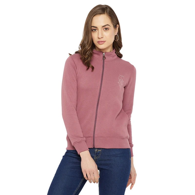 Duke Stardust Women Zipper Sweatshirt (MLFX675) S / Wild Rose / Solid