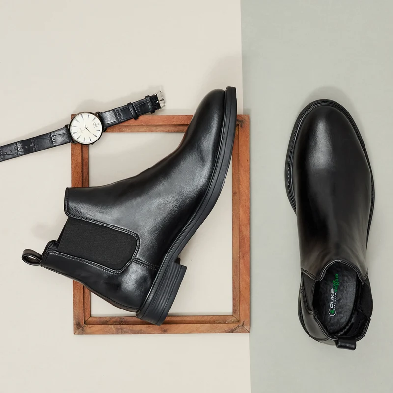 Duke Men Chelsea Boots (FWOL807) UK6 / BlacK / Solid Contrast