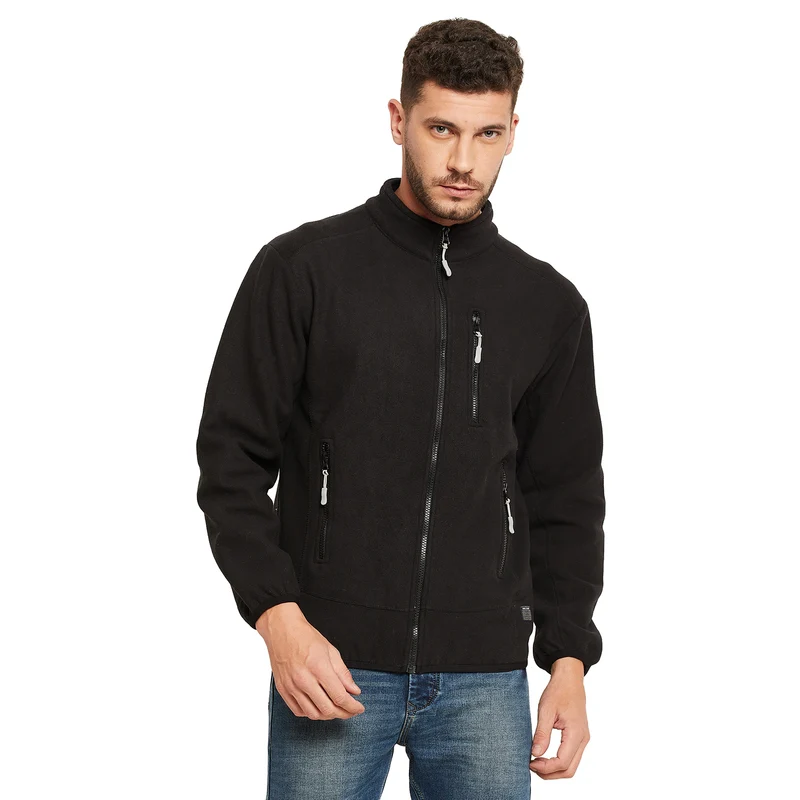 Duke Urban Men High Neck Sweatshirt (LF3885S) Black / XXL / Solid