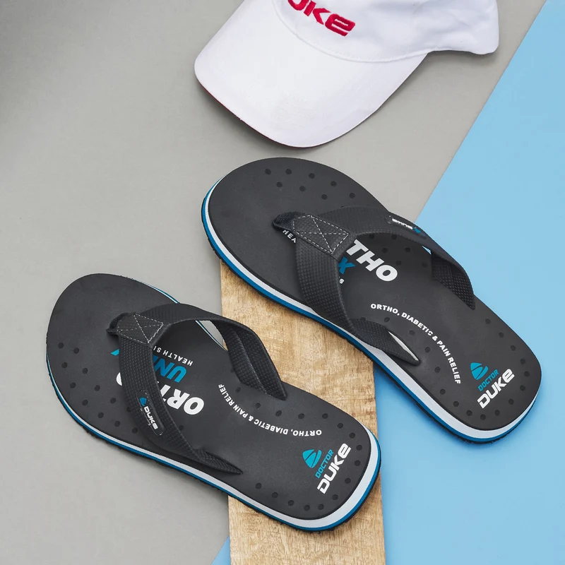Duke Men Doctor Duke Flip-flops (DRDUKE02) UK 7 / D.Grey / Printed