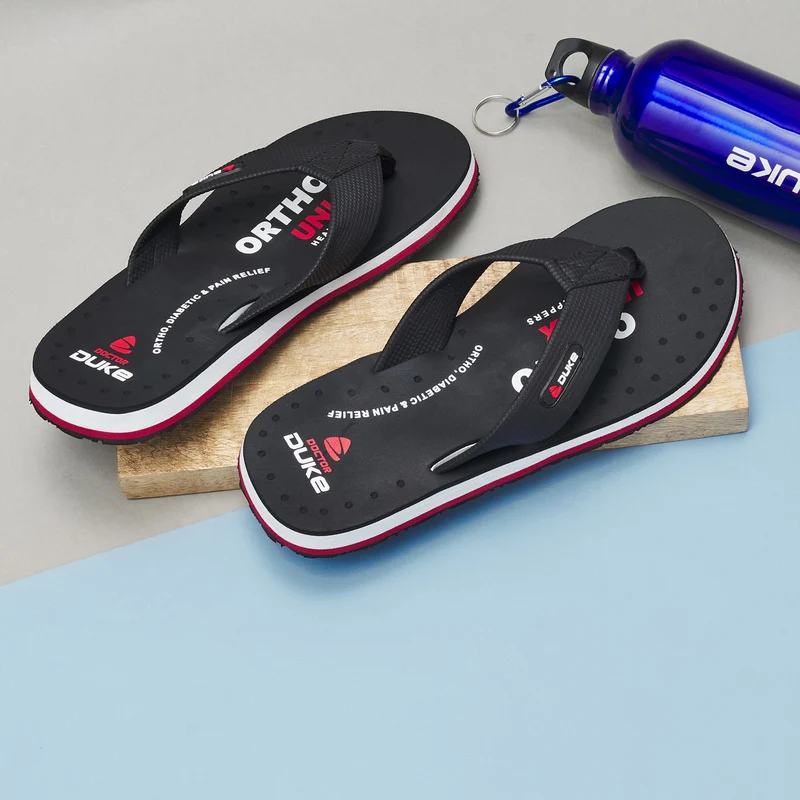 Duke Men Doctor Duke Flip-flops (DRDUKE02) UK 11 / Black / Printed