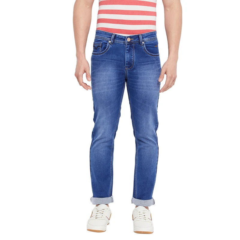 Duke Stardust Men Slim Fit Stretchable Jeans (SDD5162) Blue / 34 / Washed