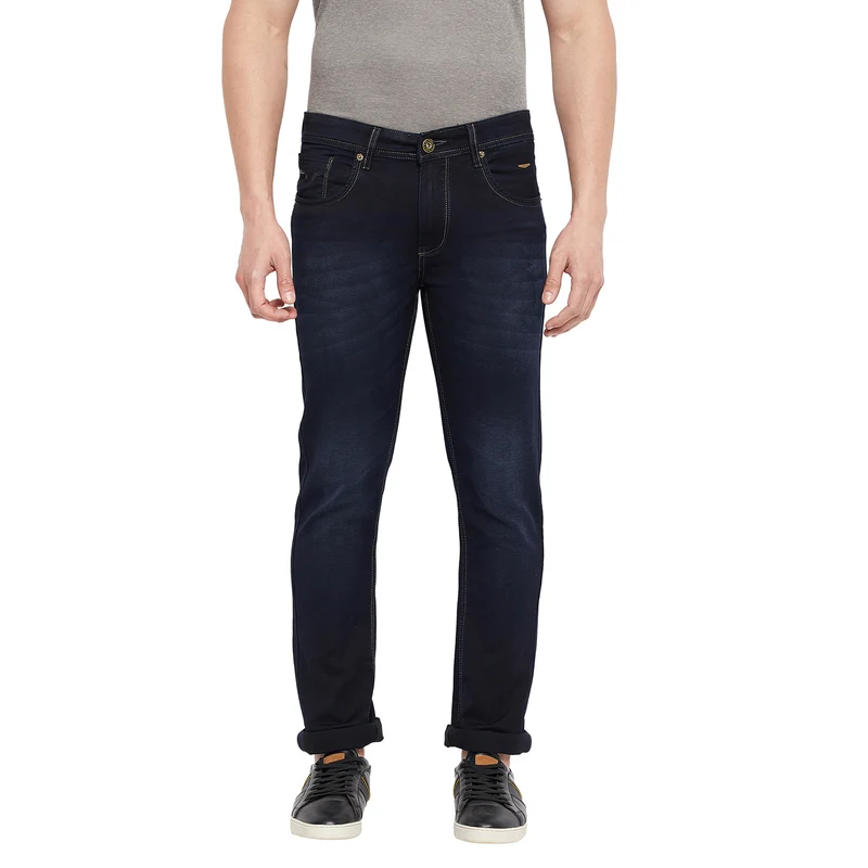 Duke Stardust Men Slim Fit Stretchable Jeans (SDD5162) Carbon Blue / 32 / Washed