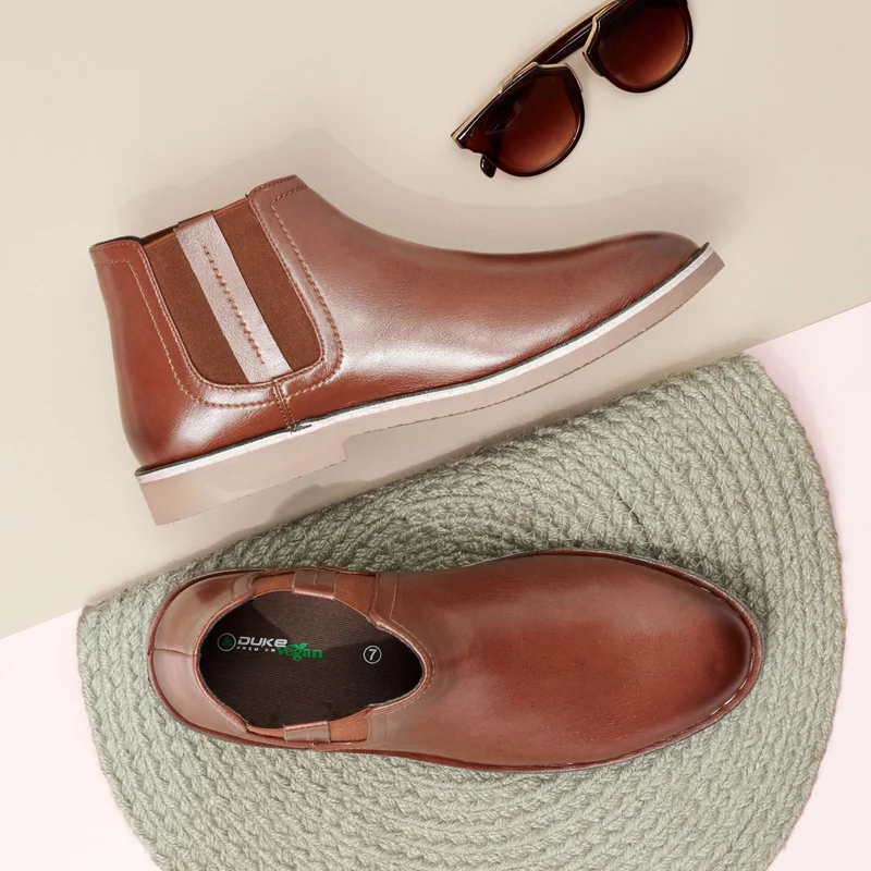 Duke Men Chelsea Boots (FWOL806) Brown / UK 7 / Solid Contrast