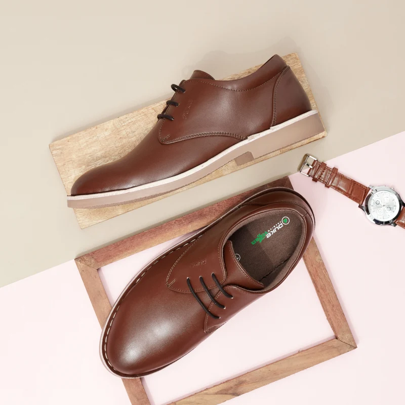 Duke Men Derbys (FWOL808) UK 10 / Brown / Solid