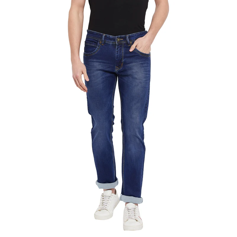Duke Stardust Men Slim Fit Stretchable Jeans (SDD5157) Blue / 34 / Washed