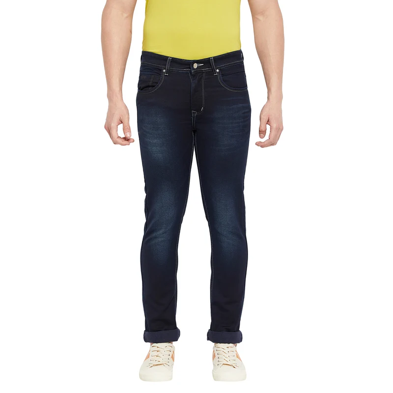 Duke Stardust Men Slim Fit Stretchable Jeans (SDD5172) D.Blue / 32 / Washed