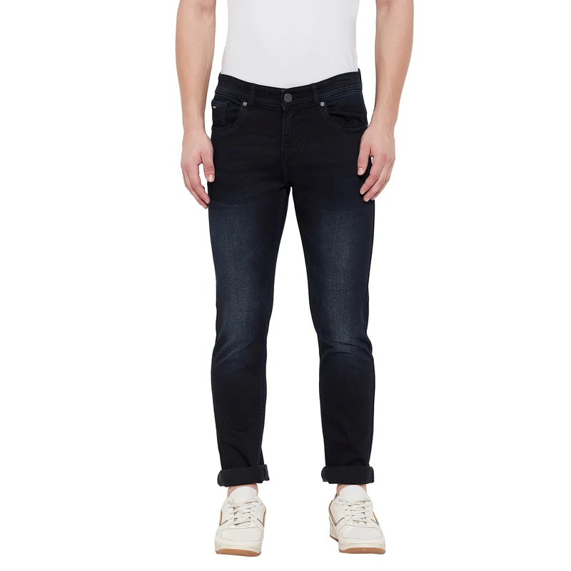 Duke Stardust Men Slim Fit Stretchable Jeans (SDD5207) Blue Black / 32 / Washed