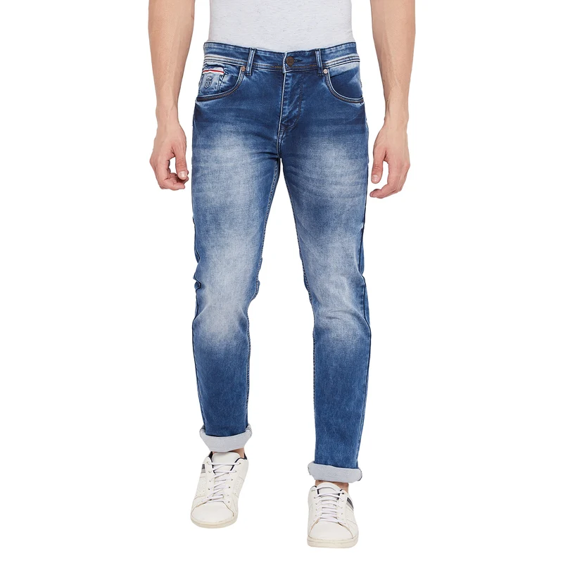 Duke Urban Men Slim Fit Stretchable Jeans (SDD5219) 36 / L.Blue / Washed