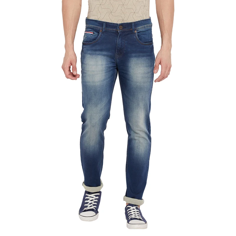 Duke Urban Men Slim Fit Stretchable Jeans (SDD5219) 38 / Tint Khaki / Washed
