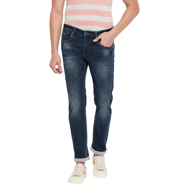 Duke Stardust Men Slim Fit Stretchable Jeans (SDD5223) Blue / 38 / Washed