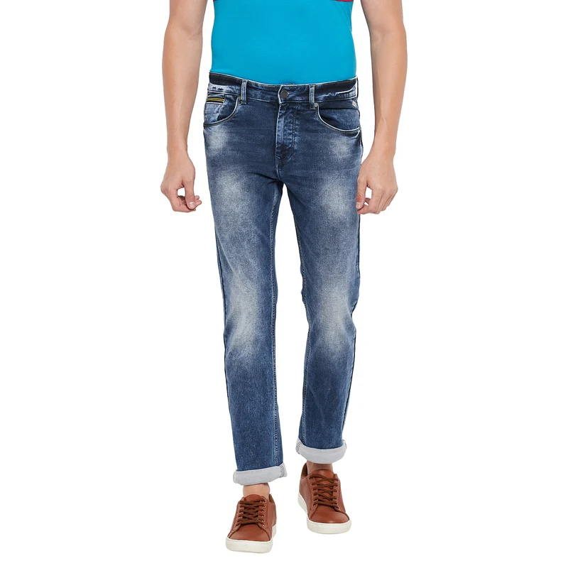 Duke Stardust Men Slim Fit Stretchable Jeans (SDD5223) L.Blue / 32 / Washed