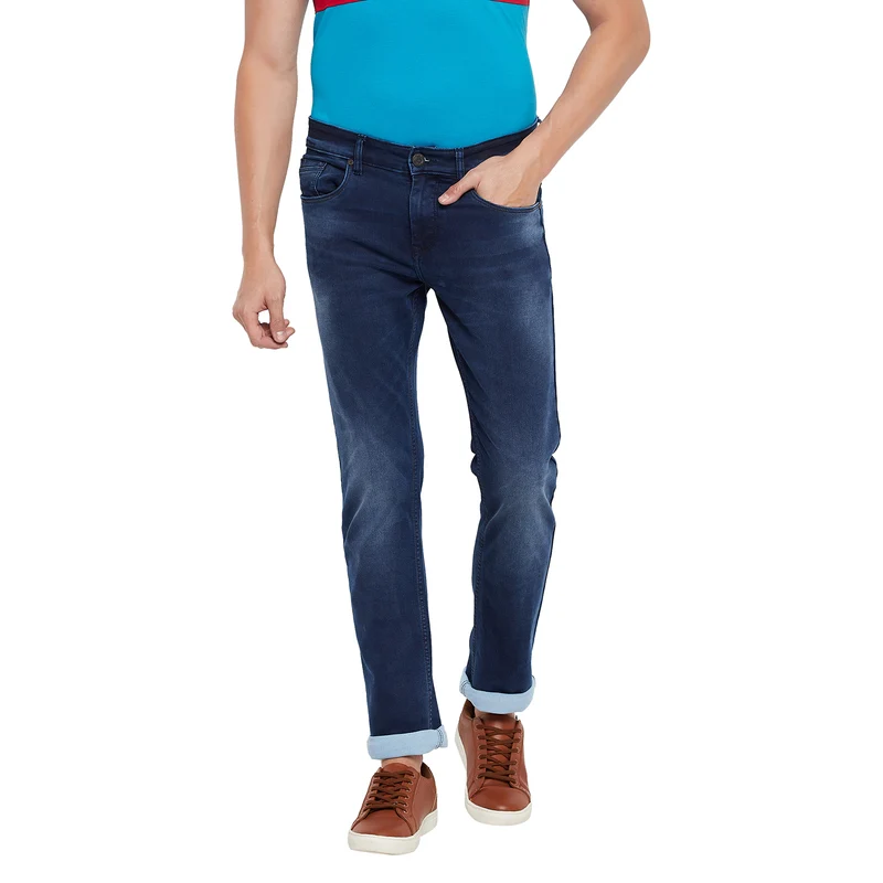 Duke Urban Men Slim Fit Stretchable Jeans (SDD5224) 34 / L.Blue / Washed
